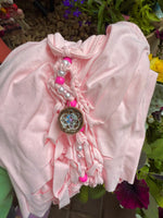 baby pink romper🌷size small-medium {wicked wookery X celestial roots}