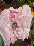 baby pink romper🌷size small-medium {wicked wookery X celestial roots}