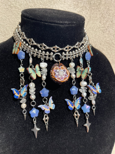 butterfly waterfall necklace