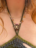 solar magic acorn beaded necklace