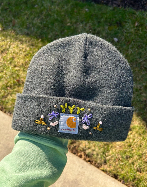 gray sprouts beanie