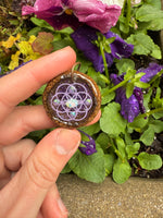 lavender seed of life australian opal acorn